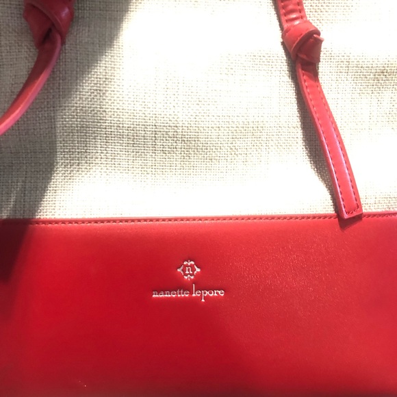 Nanette Lepore red and tan tote - Picture 5 of 6